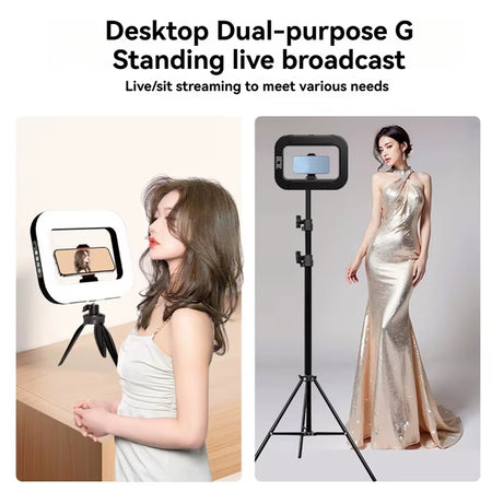 GlowPro Handheld LED Ring Light – Rechargeable Portable Fill Light for Perfect Selfies, Live Broadcasts & Photography