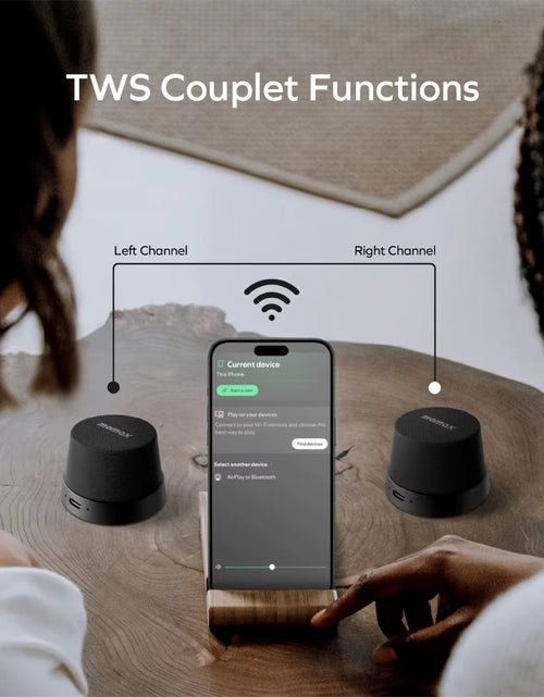Load image into Gallery viewer, MOMAX 1-Vibe Go: Magnetic Wireless Speaker &amp; Phone Stand with IPX6 Waterproof Protection
