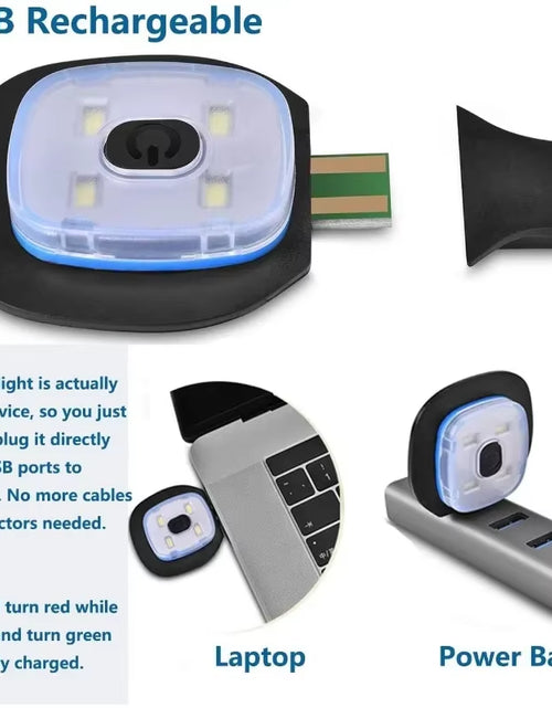 Load image into Gallery viewer, GlowGear™ LED Beanie Hat: USB Rechargeable Winter Headlamp Cap for Warmth &amp; Hands-Free Light
