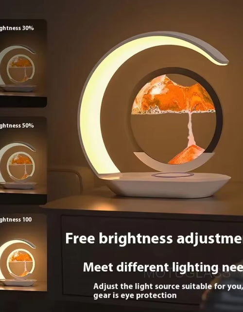 Load image into Gallery viewer, GlowSand™ 3-in-1 Hourglass Lamp: Wireless Charger, Sand Art &amp; Mood Light in One Elegant Design
