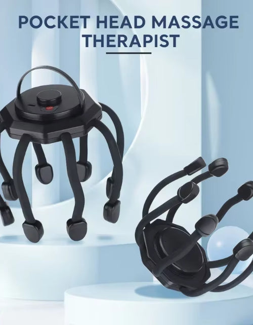 Load image into Gallery viewer, NeuroRelax™ Octopus Head Massager: 20-Contact Electric Scalp Massager with Red Light Therapy

