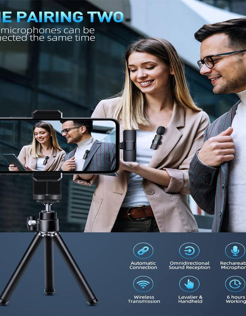 Load image into Gallery viewer, 2-Pack Wireless Lavalier Clip-On Microphones
