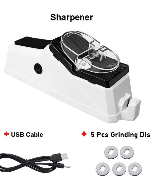 Load image into Gallery viewer, Electric Knife Sharpener Machine Kitchen Knives Scissor Sharpening Machine Grinder Efficient Safe Kitchen Utensils Accessories
