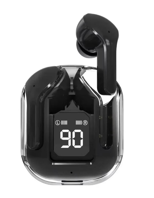 Load image into Gallery viewer, CrystalBeats BT30: Transparent TWS Bluetooth 5.3 Earbuds with Digital Display &amp; Noise Canceling
