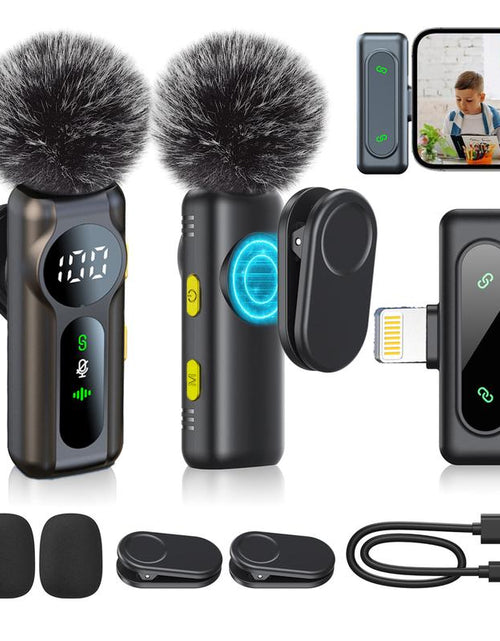 Load image into Gallery viewer, 2-Pack Wireless Lavalier Clip-On Microphones
