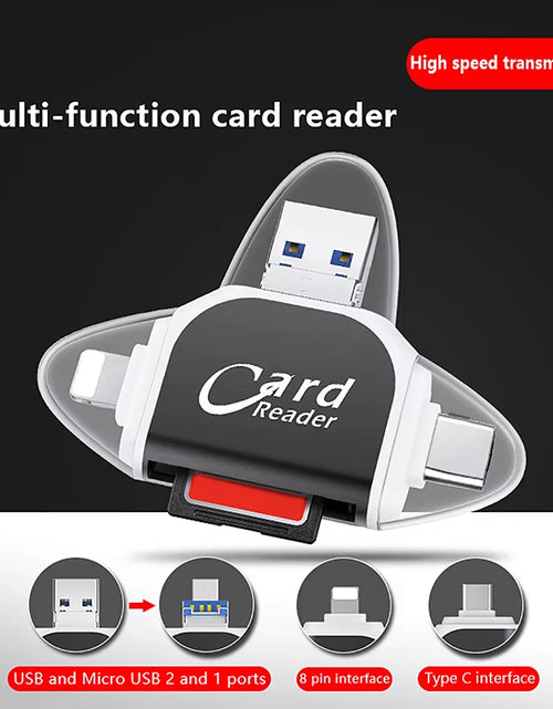 Load image into Gallery viewer, 4-in-1 Card Reader Adapter – Instantly Access Your Camera Shots Anywhere
