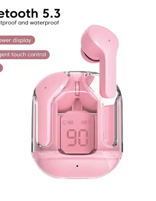 Load image into Gallery viewer, CrystalBeats BT30: Transparent TWS Bluetooth 5.3 Earbuds with Digital Display &amp; Noise Canceling
