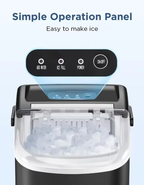 Load image into Gallery viewer, Ice Maker Countertop, Portable Machine with Self-Cleaning, 26.5Lbs/24Hrs, 9 Bullet Ice Cubes in 6 Mins, Basket
