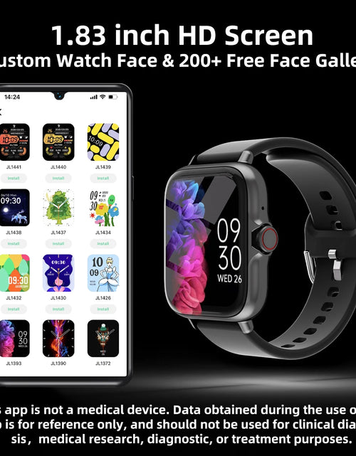 Load image into Gallery viewer, AquaSync™ 1.83” SmartWatch – Power, Style, and Control at a Glance
