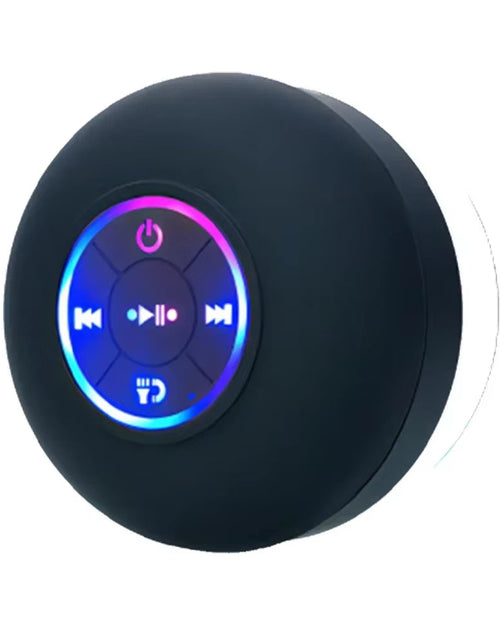 Load image into Gallery viewer, Mini Stereo Sound Speaker LED IPX4 Waterproof Loudspeaker Portable Wireless Bluetooth Speaker Outdoor Bathroom Large Suction Cup
