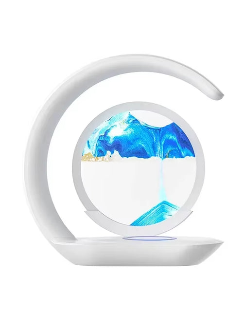 Load image into Gallery viewer, GlowSand™ 3-in-1 Hourglass Lamp: Wireless Charger, Sand Art &amp; Mood Light in One Elegant Design
