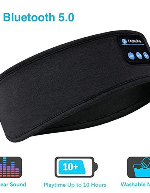 Load image into Gallery viewer, Enjoying Wireless Bluetooth Sleep Headband – Sleep, Sweat, and Stream in Total Comfort
