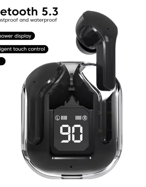 Load image into Gallery viewer, CrystalBeats BT30: Transparent TWS Bluetooth 5.3 Earbuds with Digital Display &amp; Noise Canceling
