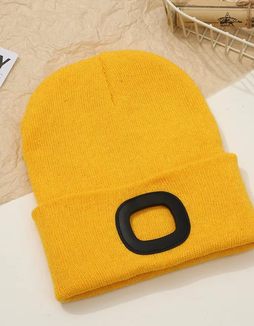 Load image into Gallery viewer, GlowGear™ LED Beanie Hat: USB Rechargeable Winter Headlamp Cap for Warmth &amp; Hands-Free Light
