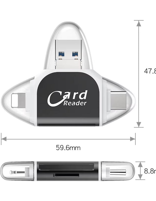 Load image into Gallery viewer, 4-in-1 Card Reader Adapter – Instantly Access Your Camera Shots Anywhere
