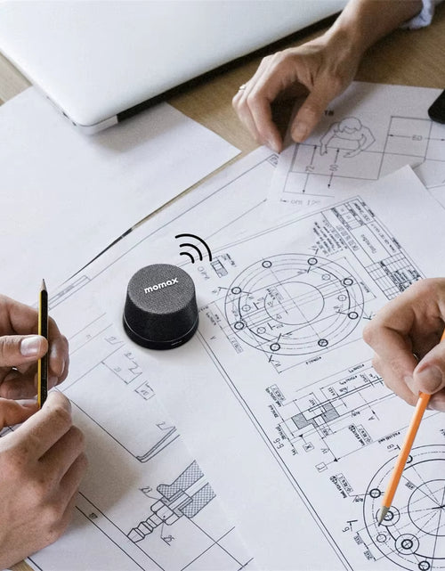 Load image into Gallery viewer, MOMAX 1-Vibe Go: Magnetic Wireless Speaker &amp; Phone Stand with IPX6 Waterproof Protection
