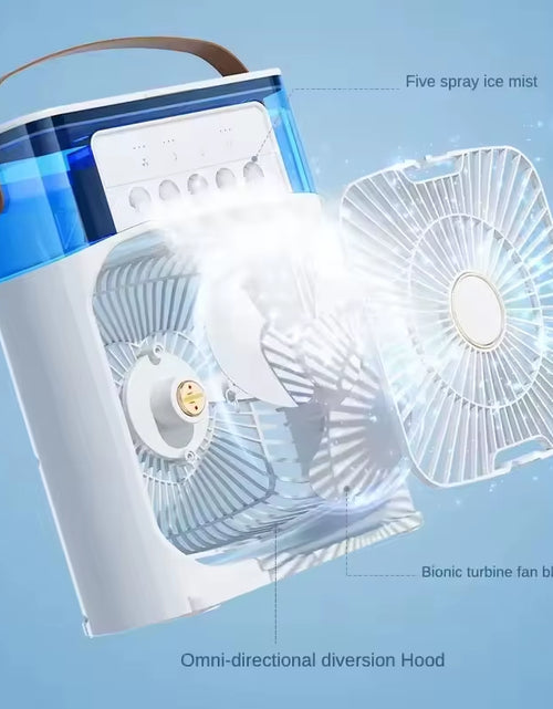 Load image into Gallery viewer, Portable Fan Air Conditioners USB Electric Fan Air Cooler LED Night Light Water Mist Fun 3 in 1 Air Humidifier for Home
