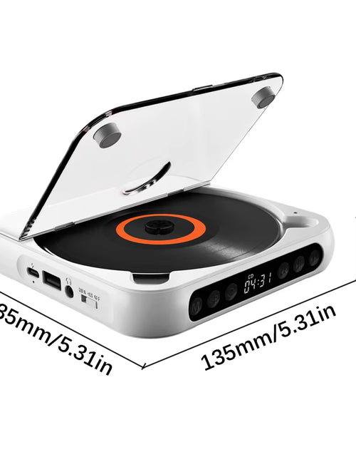 Load image into Gallery viewer, SpinWave™ Portable CD &amp; Bluetooth Music Player – Classic Sound Meets Modern Freedom
