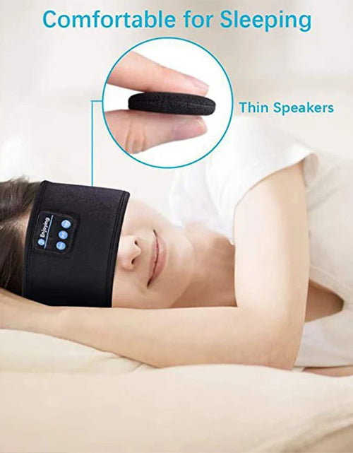 Load image into Gallery viewer, Enjoying Wireless Bluetooth Sleep Headband – Sleep, Sweat, and Stream in Total Comfort
