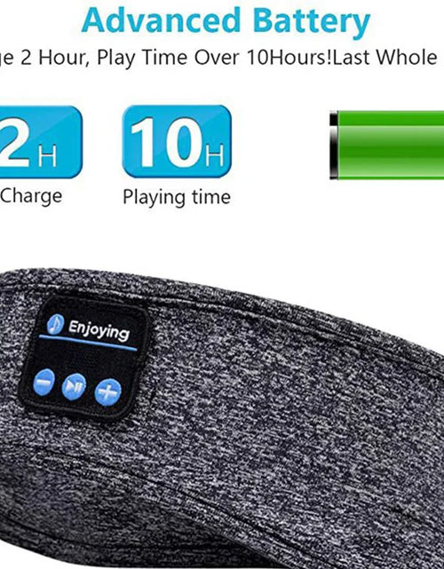 Load image into Gallery viewer, Enjoying Wireless Bluetooth Sleep Headband – Sleep, Sweat, and Stream in Total Comfort
