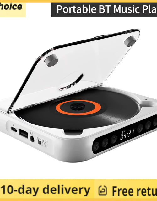 Load image into Gallery viewer, SpinWave™ Portable CD &amp; Bluetooth Music Player – Classic Sound Meets Modern Freedom
