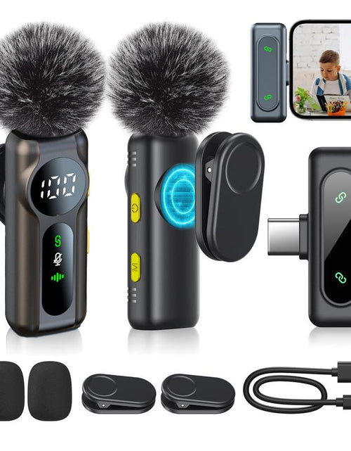 Load image into Gallery viewer, 2-Pack Wireless Lavalier Clip-On Microphones
