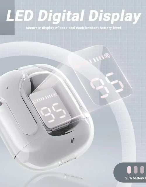 Load image into Gallery viewer, CrystalBeats BT30: Transparent TWS Bluetooth 5.3 Earbuds with Digital Display &amp; Noise Canceling
