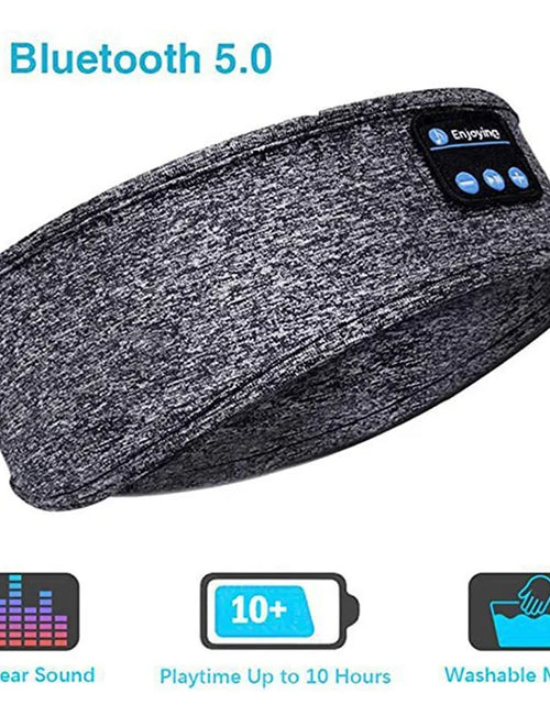 Load image into Gallery viewer, Enjoying Wireless Bluetooth Sleep Headband – Sleep, Sweat, and Stream in Total Comfort
