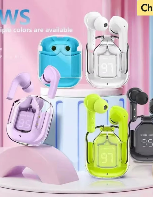 Load image into Gallery viewer, CrystalBeats BT30: Transparent TWS Bluetooth 5.3 Earbuds with Digital Display &amp; Noise Canceling
