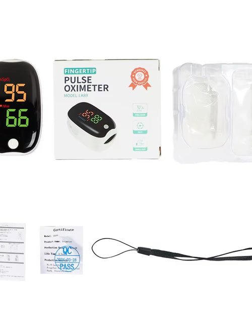 Load image into Gallery viewer, LK89 Finger Pulse Oximeter Medical Portable Blood Oxygen Oxymetre Heart Rate Saturation Meter OLED Oximetro De Dedo LED Display
