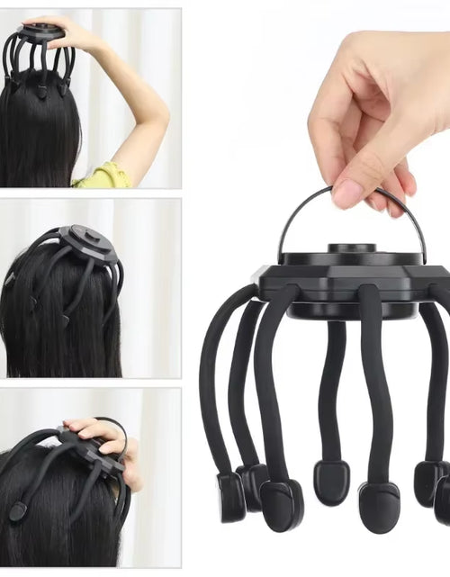 Load image into Gallery viewer, NeuroRelax™ Octopus Head Massager: 20-Contact Electric Scalp Massager with Red Light Therapy
