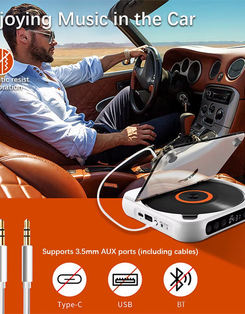 Load image into Gallery viewer, SpinWave™ Portable CD &amp; Bluetooth Music Player – Classic Sound Meets Modern Freedom
