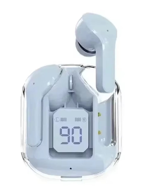 Load image into Gallery viewer, CrystalBeats BT30: Transparent TWS Bluetooth 5.3 Earbuds with Digital Display &amp; Noise Canceling
