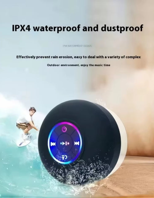 Load image into Gallery viewer, AquaBeat Mini: Waterproof LED Bluetooth Speaker with Powerful Sound &amp; Suction Cup Mount
