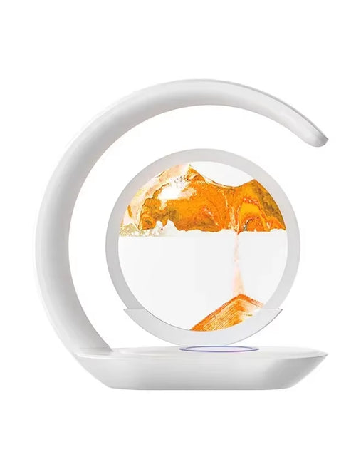 Load image into Gallery viewer, GlowSand™ 3-in-1 Hourglass Lamp: Wireless Charger, Sand Art &amp; Mood Light in One Elegant Design
