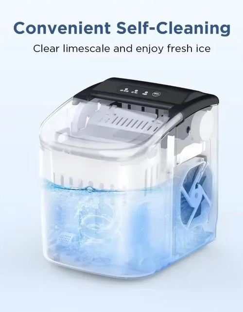 Load image into Gallery viewer, Ice Maker Countertop, Portable Machine with Self-Cleaning, 26.5Lbs/24Hrs, 9 Bullet Ice Cubes in 6 Mins, Basket
