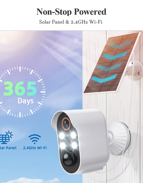 Load image into Gallery viewer, SunGuard 360: Solar-Powered WiFi PTZ Security Camera with 1080P HD Surveillance
