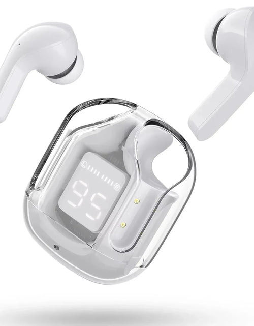 Load image into Gallery viewer, CrystalBeats BT30: Transparent TWS Bluetooth 5.3 Earbuds with Digital Display &amp; Noise Canceling
